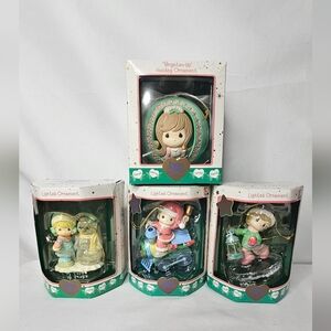 Precious Moments Lighted Ornaments Lot of 4 Enesco Christmas Vintage New In Box